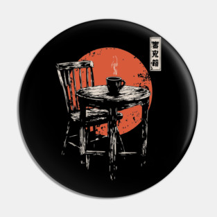 Quiet Morning Coffee - Vintage Japanese Still Life Art Pin