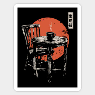 Quiet Morning Coffee - Vintage Japanese Still Life Art Sticker