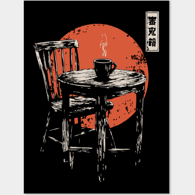 Quiet Morning Coffee - Vintage Japanese Still Life Art Wall Art by TuncGK