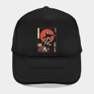Japanese Skateboarder Cherry Blossoms - Vintage Skate Art Hat