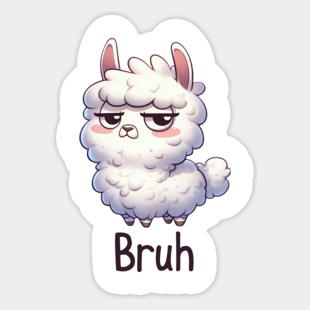 Funny Llama Bruh meme, Bro Magnet by Luxinda