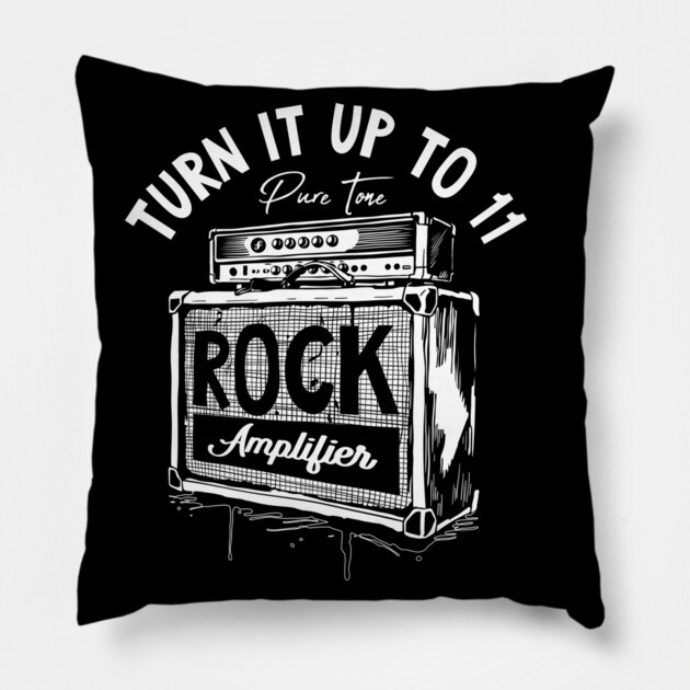 Crank It Up. High Gain Dark Pillow by filiposwear