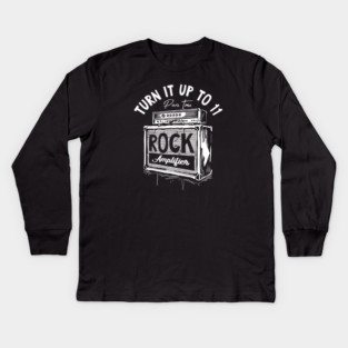 Crank It Up. High Gain Dark Kids Long Sleeve T-Shirt