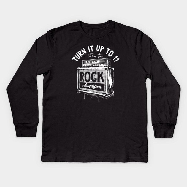 Crank It Up. High Gain Dark Kids Long Sleeve T-Shirt by filiposwear