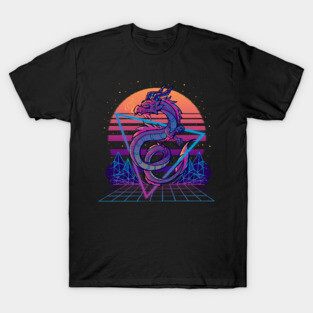 RetroWave Dragon Aesthetic T-Shirt