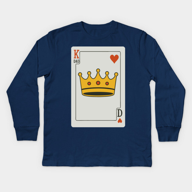 King of Dads Card Design Kids Long Sleeve T-Shirt by DonWillisJrArt