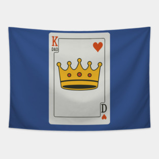 King of Dads Card Design Tapestry