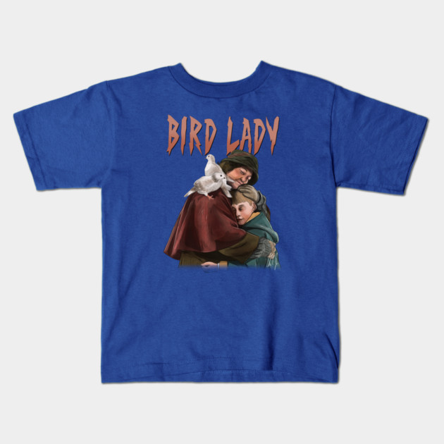 Home Alone 2: Bird Lady Kids T-Shirt by 51Deesigns