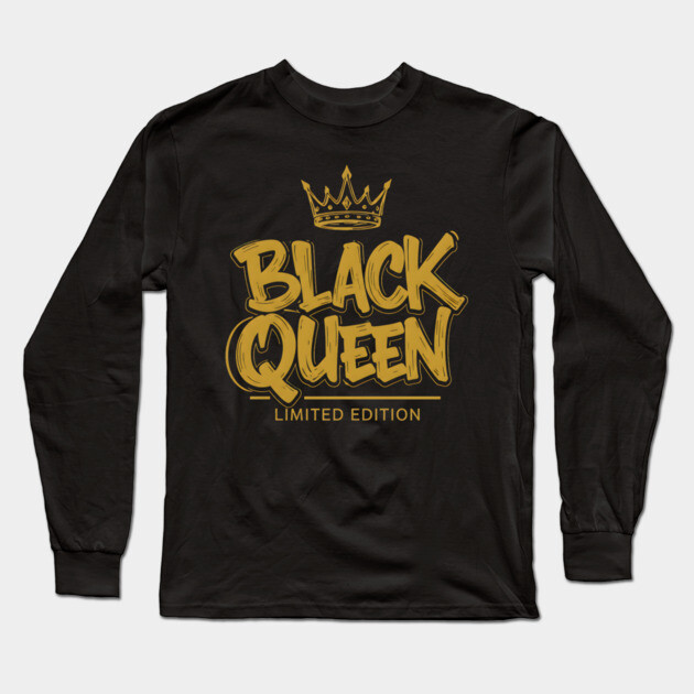 Black Queen Limited Edition Long Sleeve T-Shirt by UrbanLifeApparel