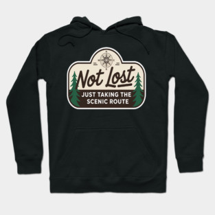 Not Lost Just Taking the Scenic Route Fun Hoodie
