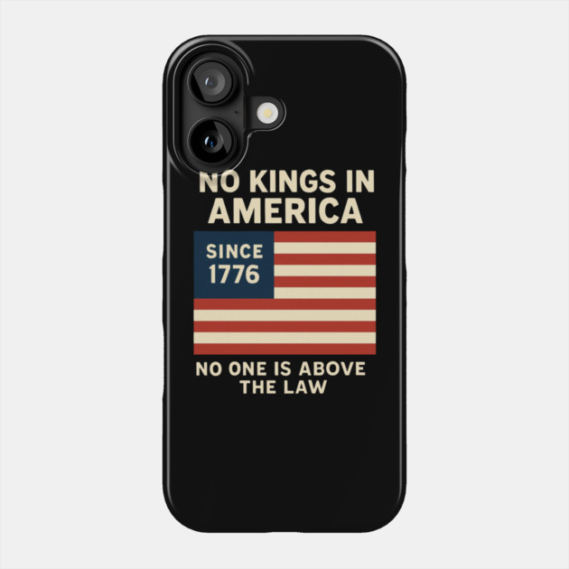 No-Kings Phone Case by Creatifly Graphic Tees