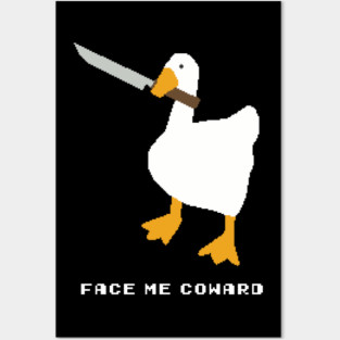 Face Me Coward ( with text ) Posters and Art