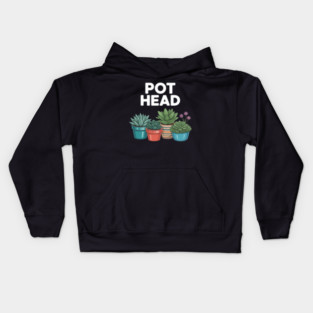 Pot-head  Funny Gardening Plants Kids Hoodie