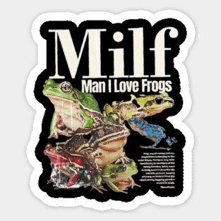 Man I Love Frogs Retro gift Sticker