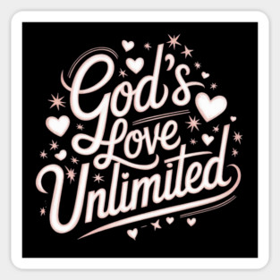 God’s Love Unlimited – Celestial Script Design Magnet