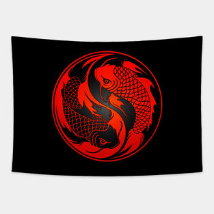 Industrial Steampunk Yin Yang Tapestry