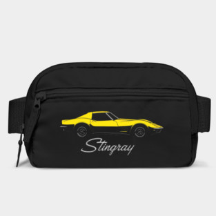 1969 Corvette Stingray C3 Yellow and Black Muscle Car Art Bag