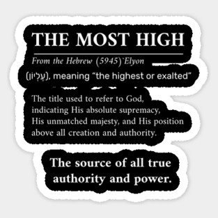 THE MOST HIGH Sticker