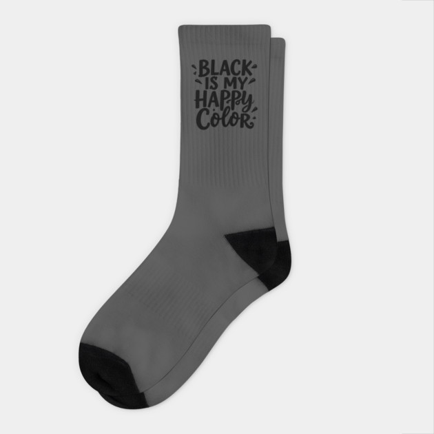 Black Is My Happy Color Socks by belownormal