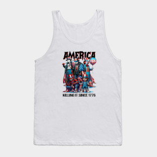 Thug Life Killers Horror Movie Fourth Of July Tank Top