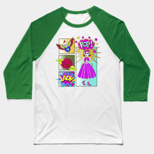 Virgin of Guadalupe Pop Art Baseball T-Shirt