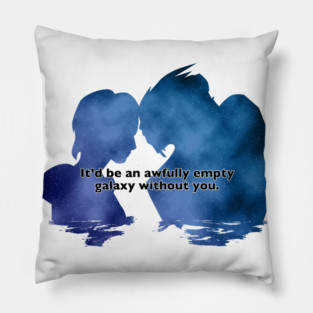 Garrus x FemShepard Silhouette Pillow
