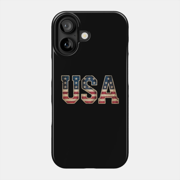 USA US Flag Patriotic 4th of July America Phone Case by Creatifly Graphic Tees