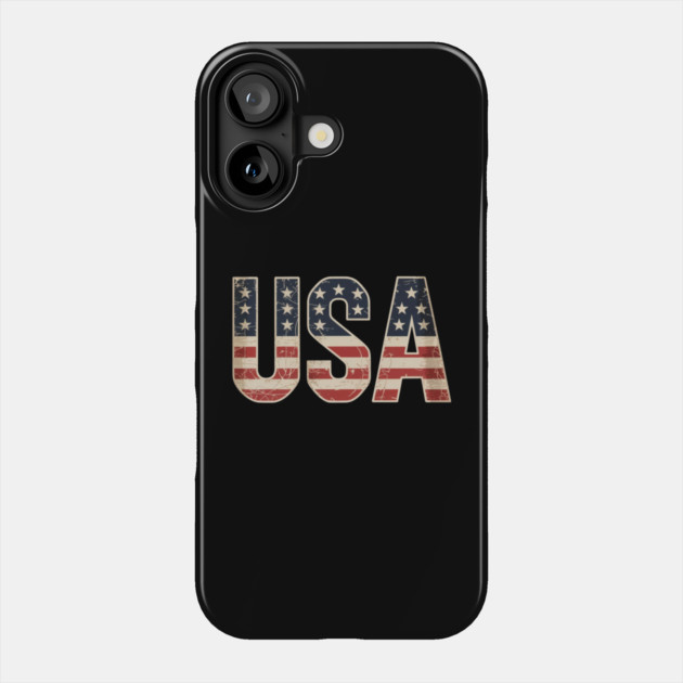 USA US Flag Patriotic 4th of July America Phone Case by Creatifly Graphic Tees