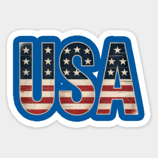 USA US Flag Patriotic 4th of July America Sticker