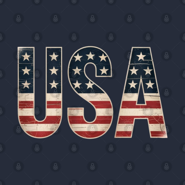 USA US Flag Patriotic 4th of July America by Creatifly Graphic Tees