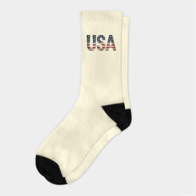 USA US Flag Patriotic 4th of July America Socks by Creatifly Graphic Tees