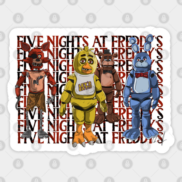 Five Nights at Freddy's: The Gang Sticker by 51Deesigns