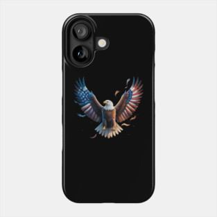 American Flag Bald Eagle Patriotic Eagle 4th of July USA Phone Case
