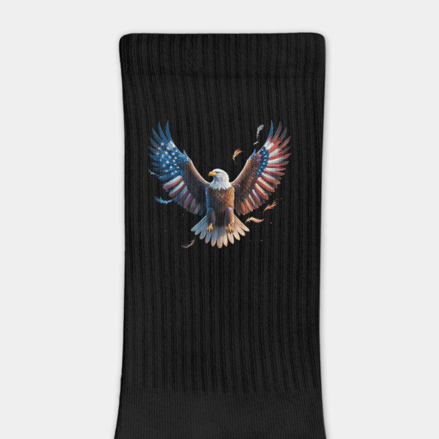 American Flag Bald Eagle Patriotic Eagle 4th of July USA by Creatifly Graphic Tees