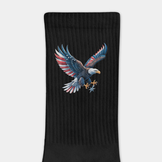 American Flag Bald Eagle Patriotic Eagle 4th of July USA by Creatifly Graphic Tees