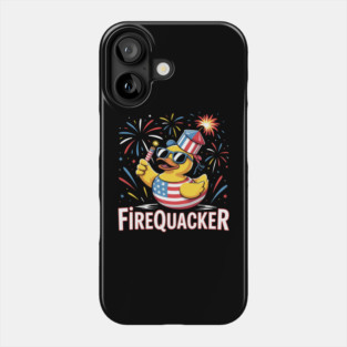 4th of July Duck Firequacker Patriotic Fourth of July Funny Phone Case