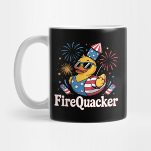 4th of July Duck Firequacker Patriotic Fourth of July Funny Mug