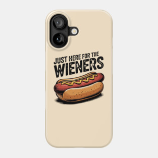 Just Here For The Wieners Funny 4th of July Hot Dog USA Phone Case