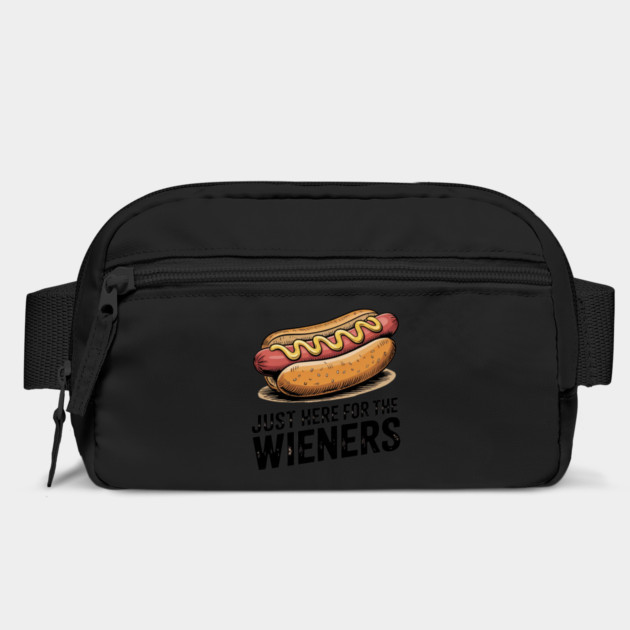 Just Here For The Wieners Funny 4th of July Hot Dog USA by Creatifly Graphic Tees