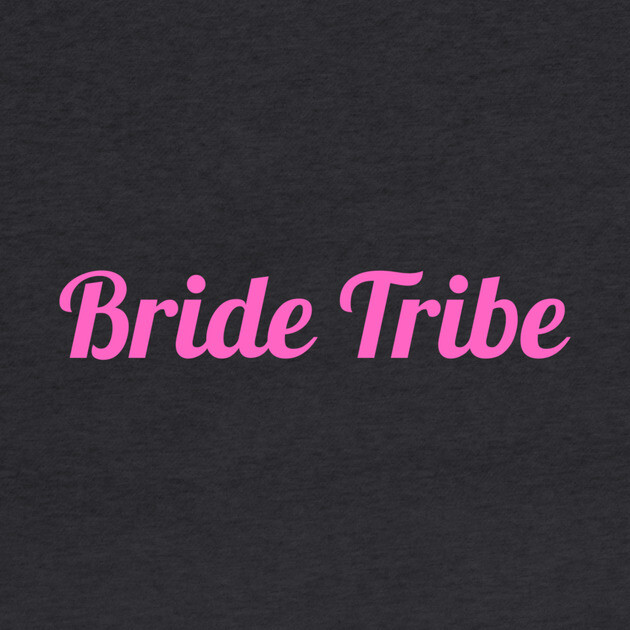 Bride Tribe Script Design – Pink Bachelorette Party Text Graphic by DonWillisJrArt