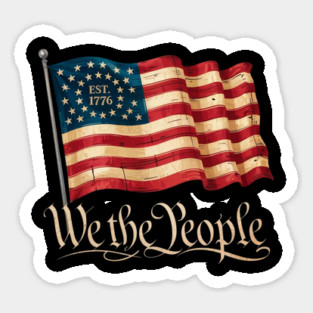 We the people 4th Of July Independence Day Vintage USA Flag Est 1776 Magnet