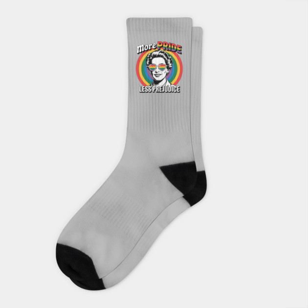 More-Pride-Less-Prejudice Socks by Creatifly Graphic Tees