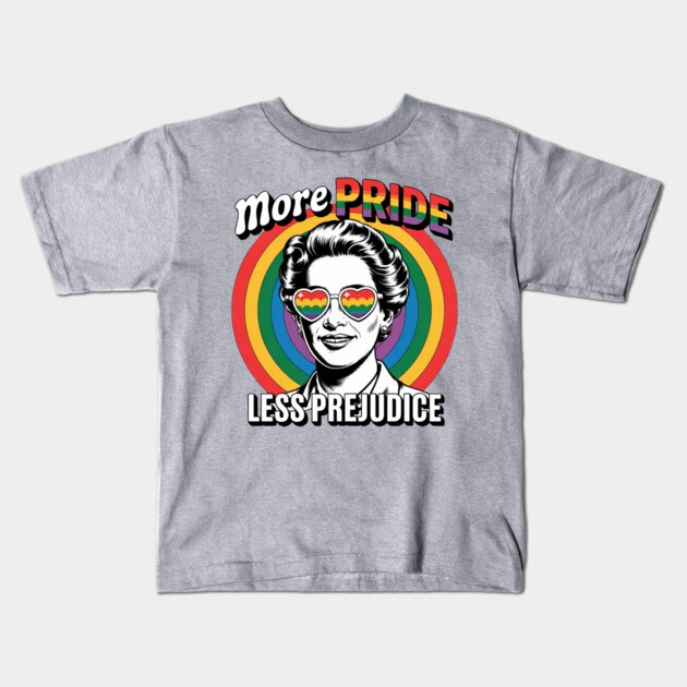 More-Pride-Less-Prejudice Kids T-Shirt by Creatifly Graphic Tees