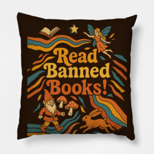 Read Banned Books Fantasy Pillow