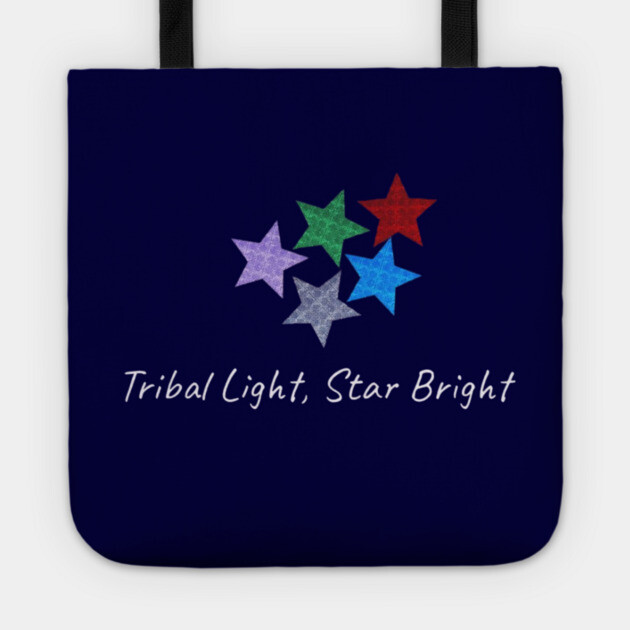 Tribal Light, Star Bright – Hmong Pattern Stars Tote by Pimcolle