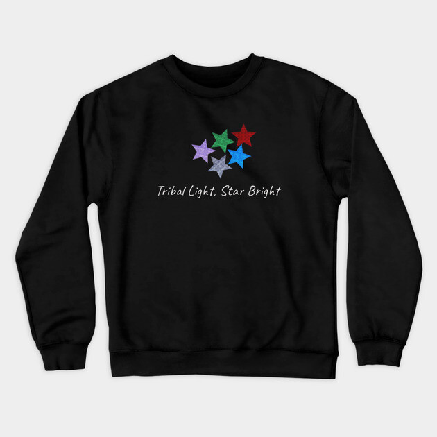 Tribal Light, Star Bright – Hmong Pattern Stars Crewneck Sweatshirt by Pimcolle
