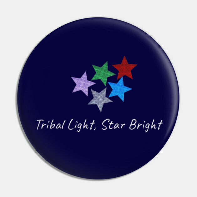 Tribal Light, Star Bright – Hmong Pattern Stars Pin by Pimcolle