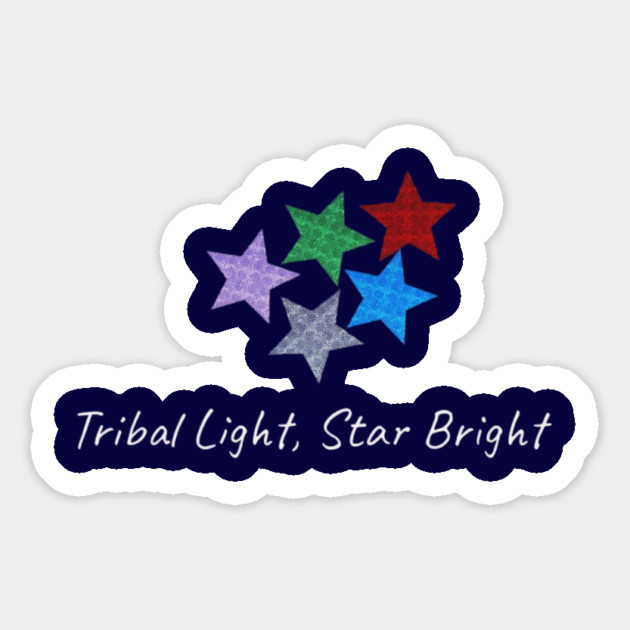 Tribal Light, Star Bright – Hmong Pattern Stars Magnet by Pimcolle