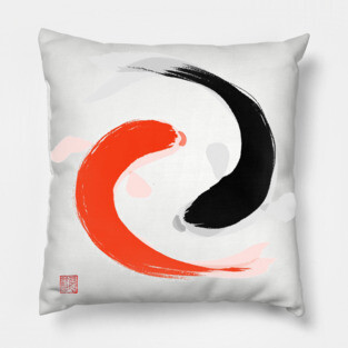Yin Yang Fish Pillow