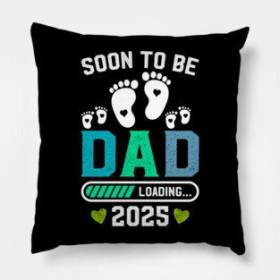 Soon to Be Dad 2025 Baby Loading Gender Reveal Pillow